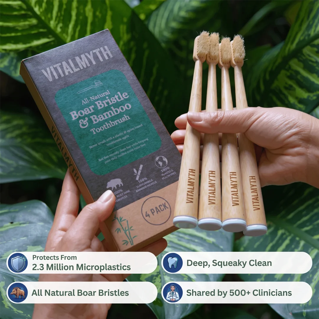 Premium Boar Hair Bristle Toothbrush