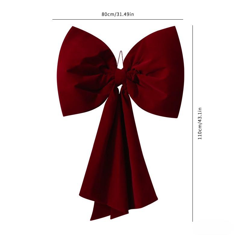 Christmas tree topper bow, oversized velvet bow