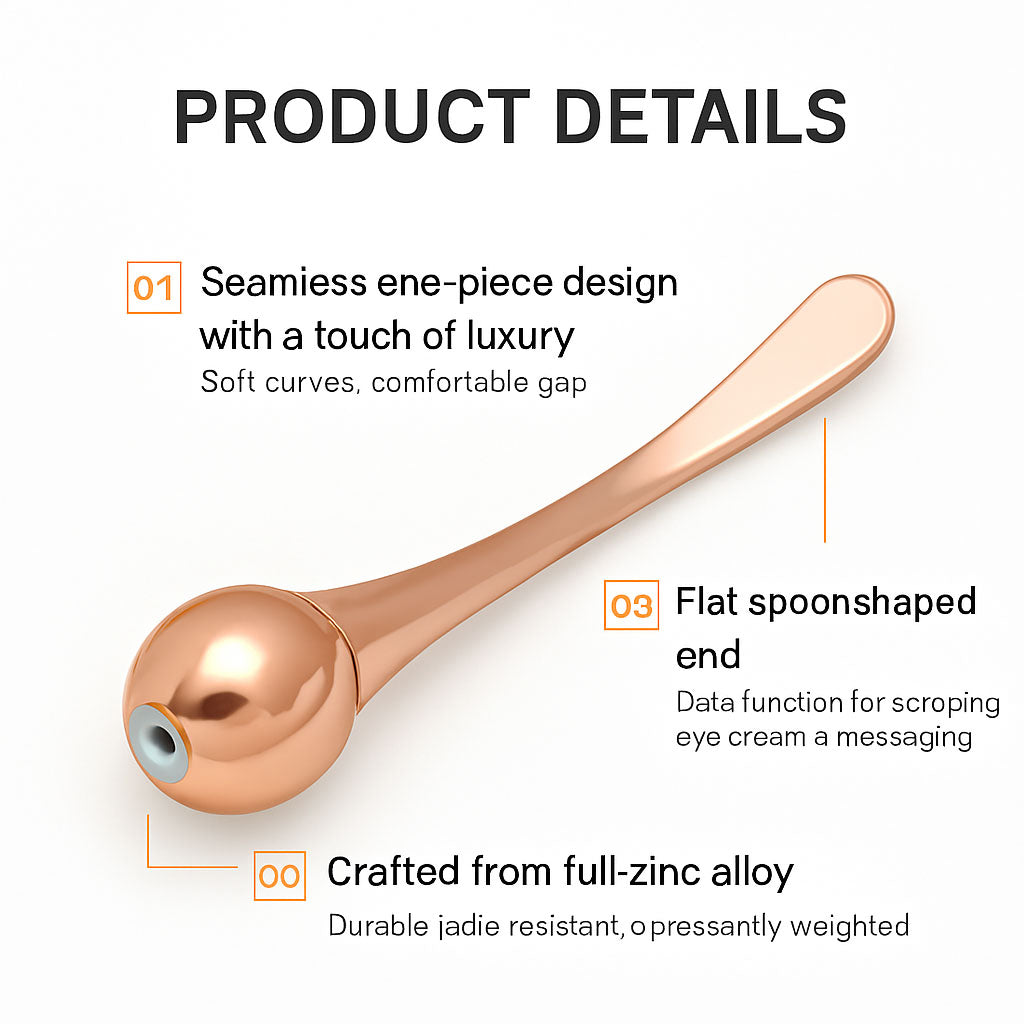 Metal eye cream massager