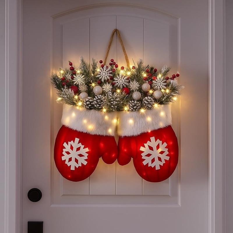 Christmas Glove Wreath