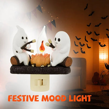 👻Ghosts Roasting Campfire  Flicker Flame Night Light