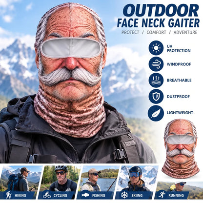Funny 3D Old Man Face Balaclava