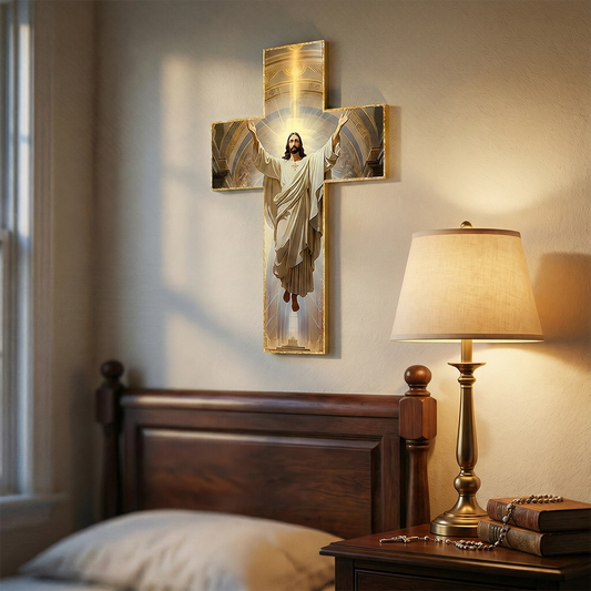 Vintage Wooden Jesus Christ Cross