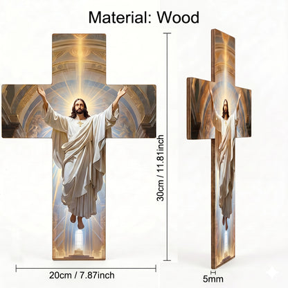 Vintage Wooden Jesus Christ Cross