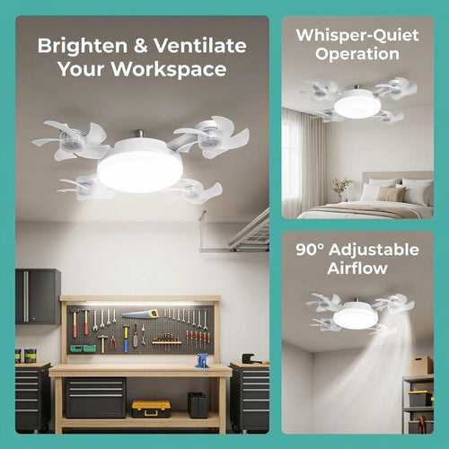 2-in-1 Socket Fan Light