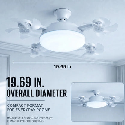 2-in-1 Socket Fan Light