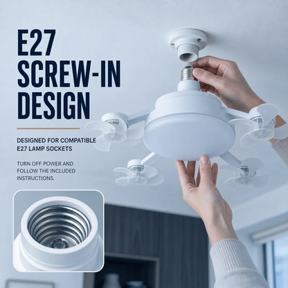 2-in-1 Socket Fan Light