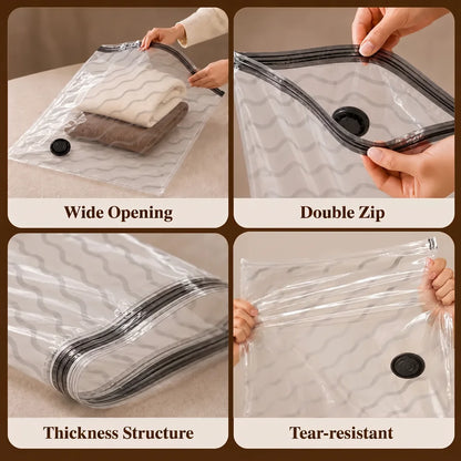 Cordless Electric Travel Vacuum Bag Set (15-Pack)