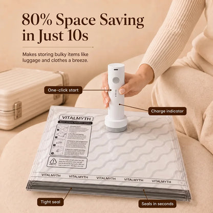 Cordless Electric Travel Vacuum Bag Set (15-Pack)