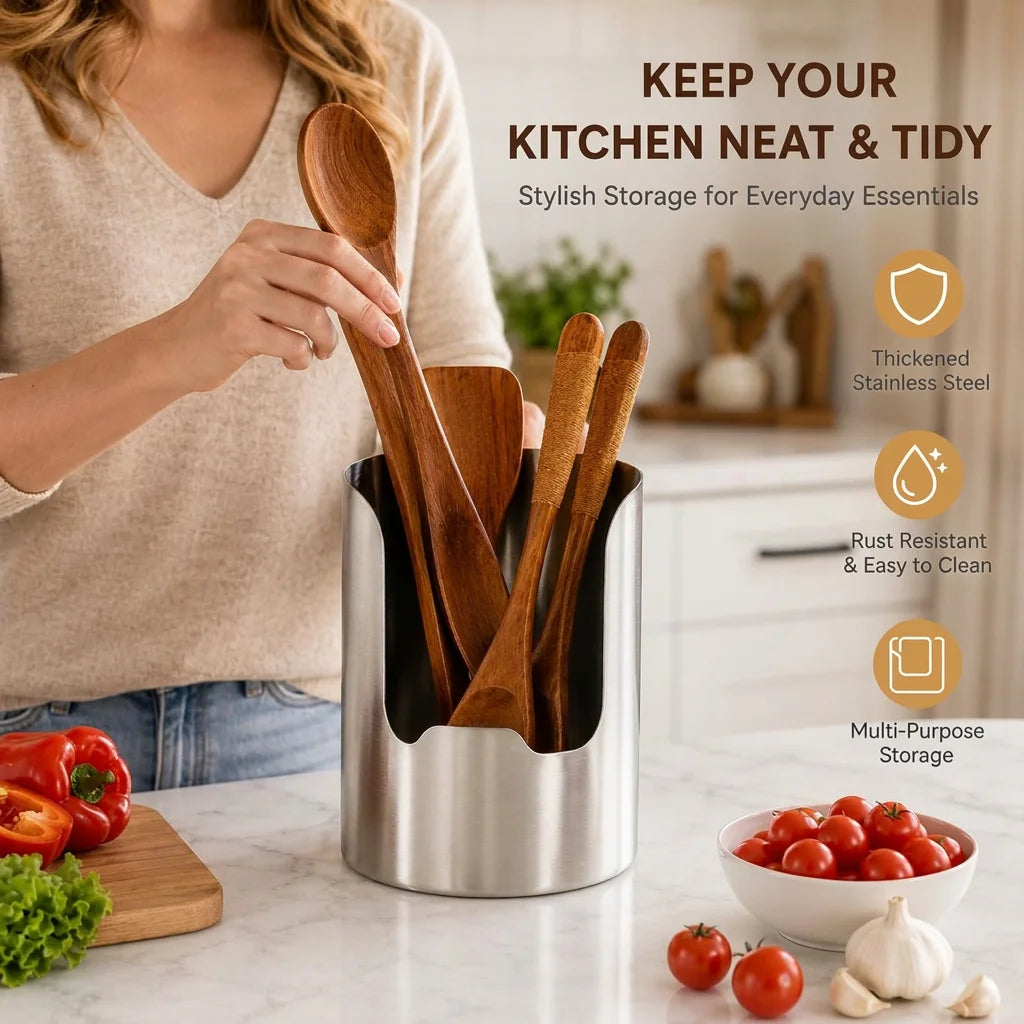 Stainless Steel Kitchen Utensil Organizer