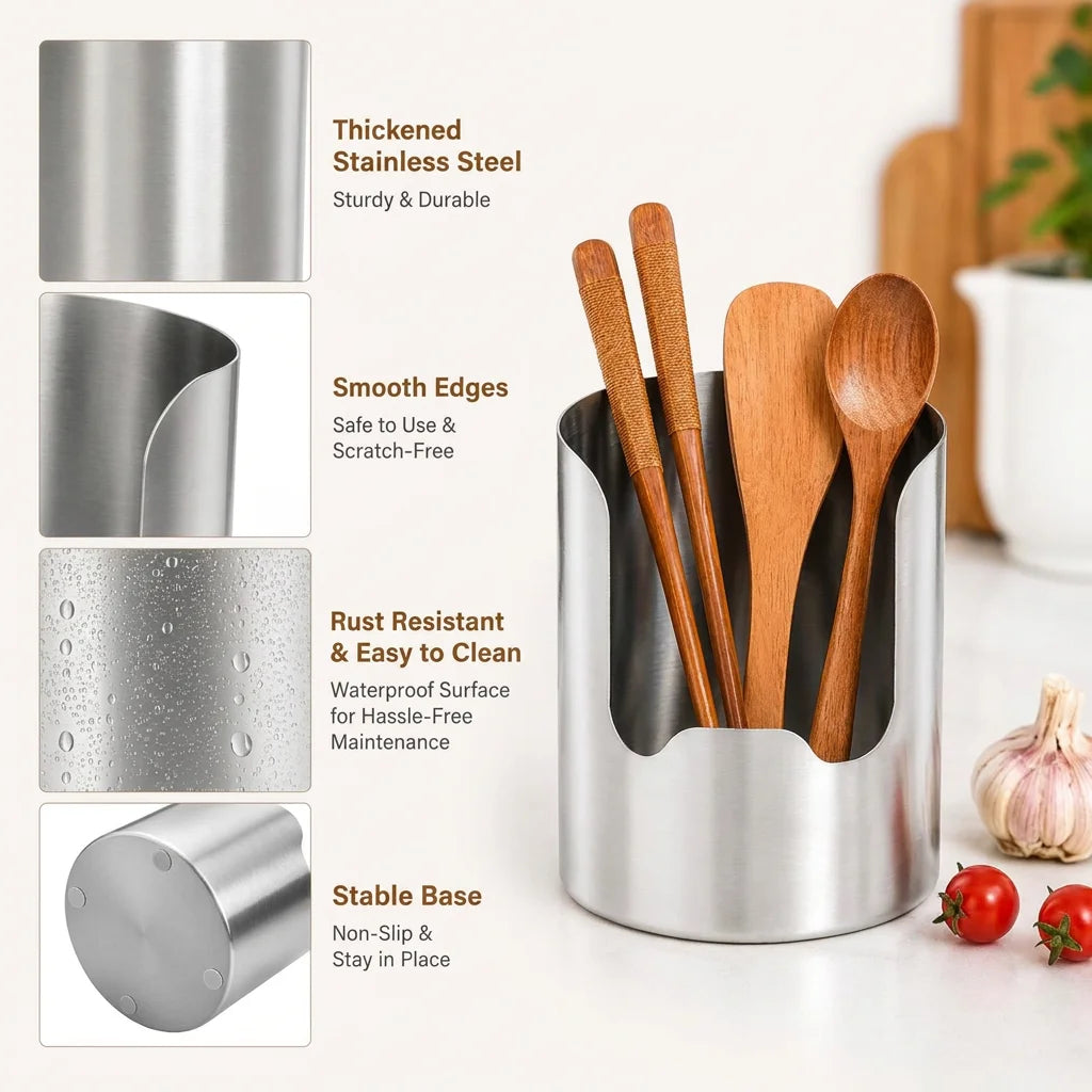Stainless Steel Kitchen Utensil Organizer
