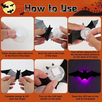 3D LED Bat Wall Decor