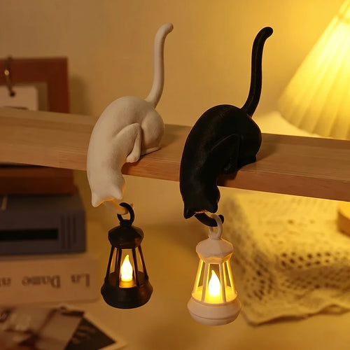 Hanging Cat Shelf Lantern & Night Light