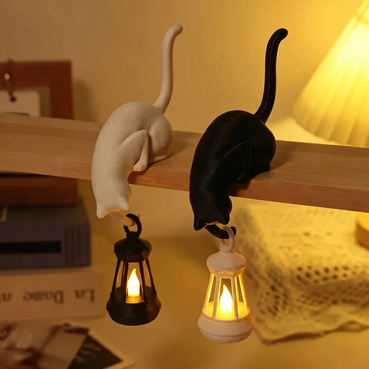 Hanging Cat Shelf Lantern & Night Light