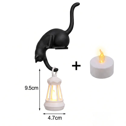 Hanging Cat Shelf Lantern & Night Light