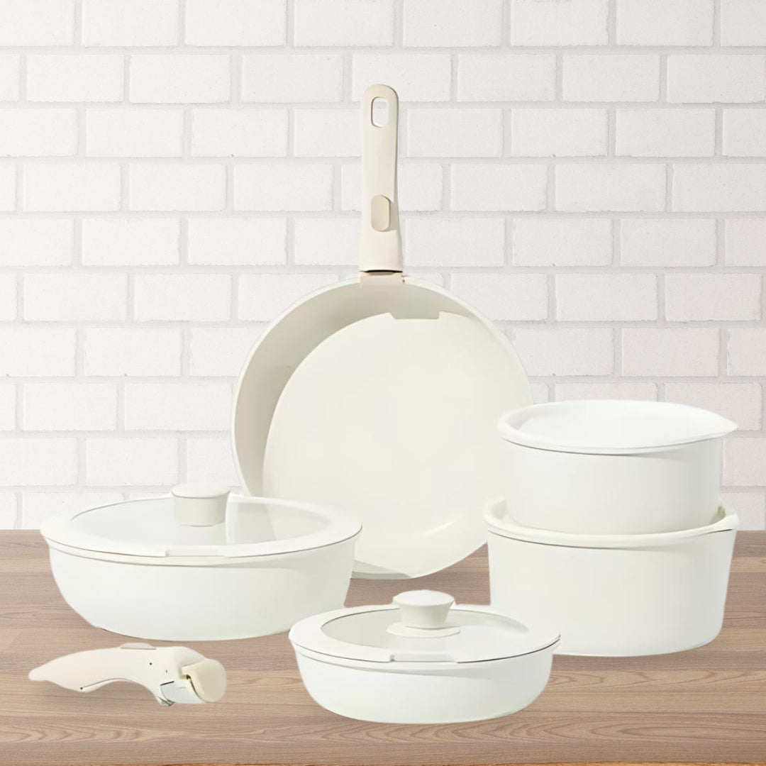 11-piece ceramic non-stick pans set