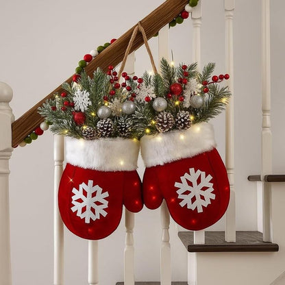 Christmas Glove Wreath