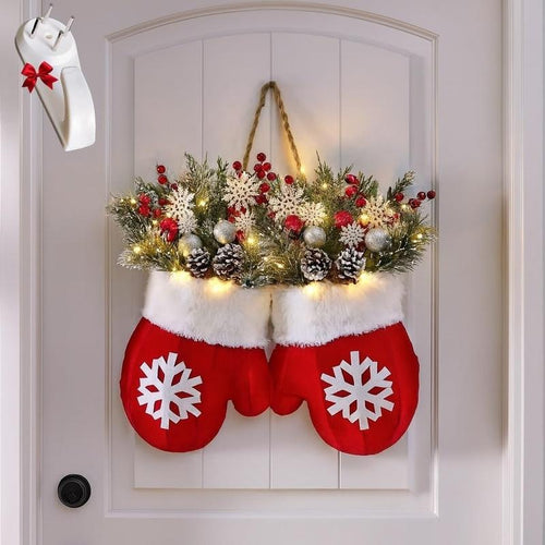 Christmas Glove Wreath